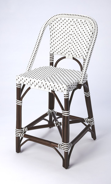 Butler Solstice White & Chocolate Rattan Counter Stool 5399354