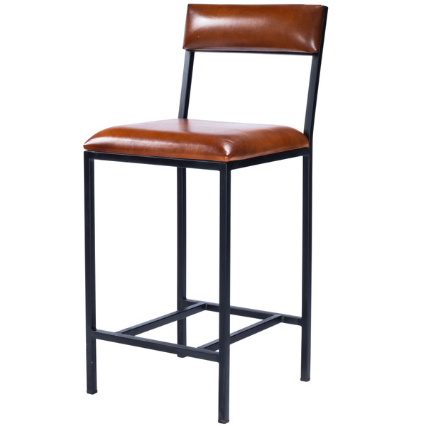 Butler Lazarus Leather & Metal Counter Stool 5495330