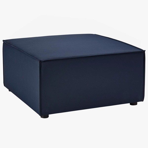 Modway Saybrook Outdoor Patio Upholstered Sectional Sofa Ottoman EEI-4211-NAV