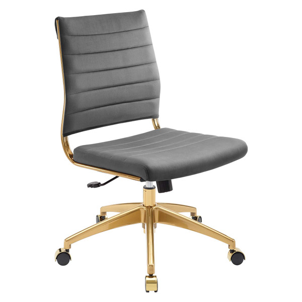 Modway Jive Armless Mid Back Performance Velvet Office Chair EEI-4280-GRY
