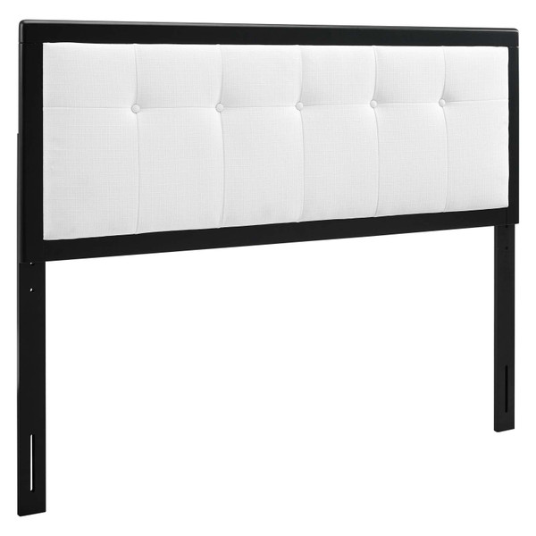 Modway Draper Tufted Full Fabric And Wood Headboard MOD-6225-BLK-WHI