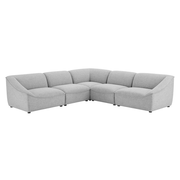 Modway Comprise 5-Piece Sectional Sofa EEI-5410-LGR