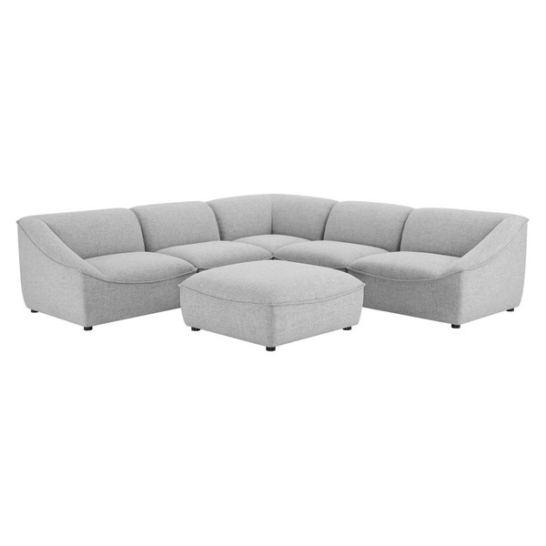 Modway Comprise 6-Piece Sectional Sofa EEI-5411-LGR