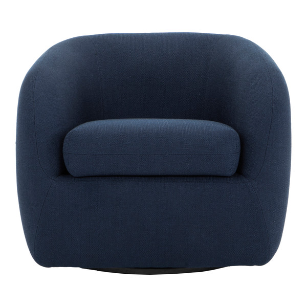 Moes Home Maurice Swivel Chair Midnight Blue JM-1003-46