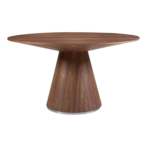 Moes Home Otago Dining Table 54In Round Walnut KC-1029-03