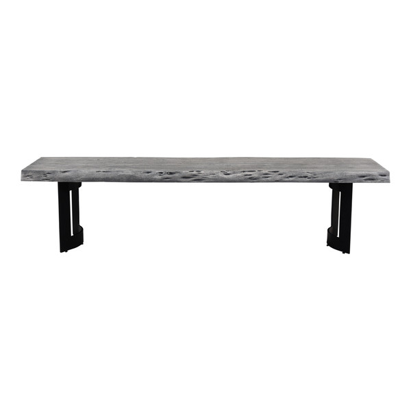 Moes Home Bent Bench Extra Small Weathered Grey VE-1038-29