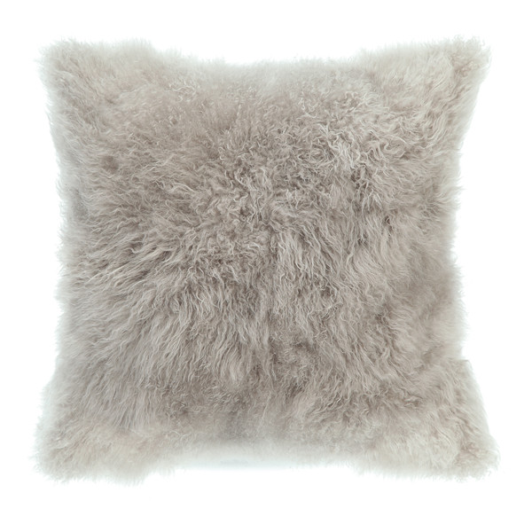 Moes Home Cashmere Fur Pillow Light Grey XU-1015-29