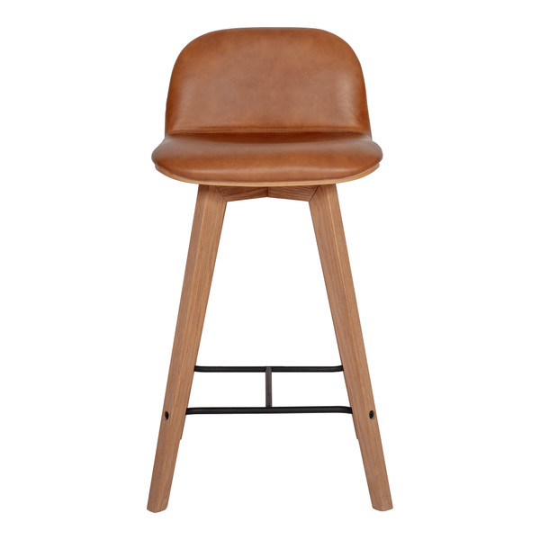 Moes Home Napoli Leather Counter Stool Tan YC-1020-40