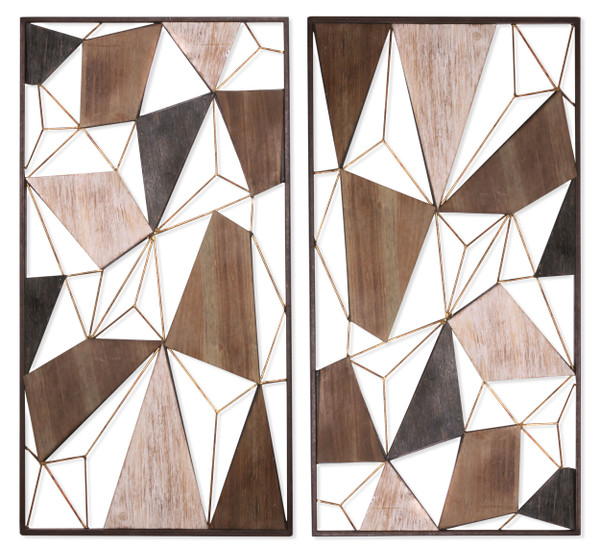 Vertuu Saskia Wood Wall Panel (Set Of 2) 07-00796