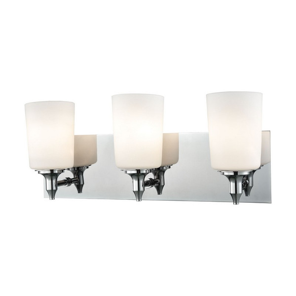 Alico Alton Road 3 Light Vanity In Chrome And Opal Glass BV2413-10-15