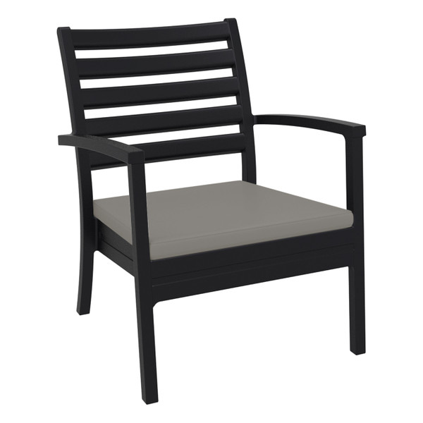 Compamia Artemis Xl Club Chair Black With Sunbrella Taupe Cushions (Set Of 2) ISP004-BLA-CTA