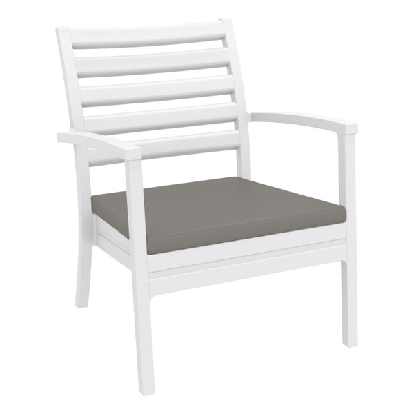 Compamia Artemis Xl Club Chair White With Sunbrella Taupe Cushions (Set Of 2) ISP004-WHI-CTA