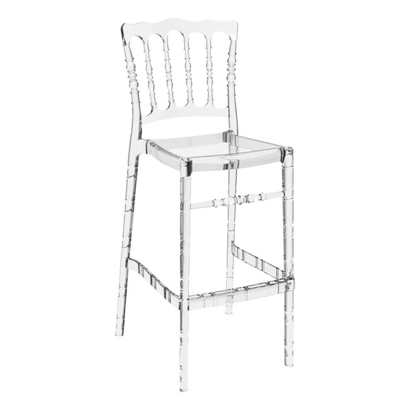 Compamia Opera Polycarbonate Bar Stool Transparent Clear (Set Of 2) ISP073-TCL