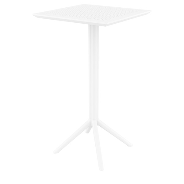 Compamia Sky Square Folding Bar Table 24" White ISP116-WHI