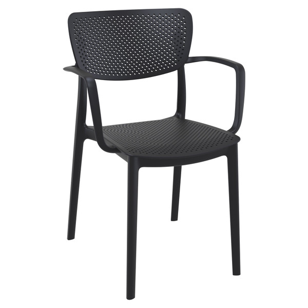 Compamia Loft Outdoor Dining Arm Chair Black (Set Of 2) ISP128-BLA