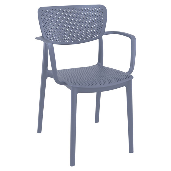 Compamia Loft Outdoor Dining Arm Chair Dark Gray (Set Of 2) ISP128-DGR