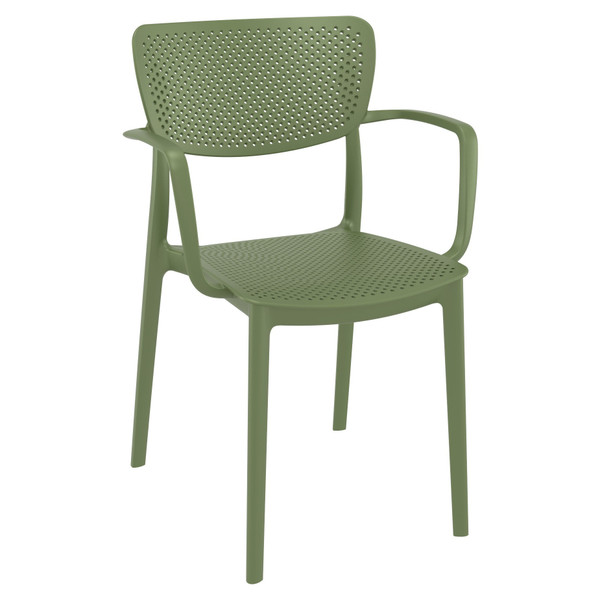 Compamia Loft Outdoor Dining Arm Chair Olive Green (Set Of 2) ISP128-OLG
