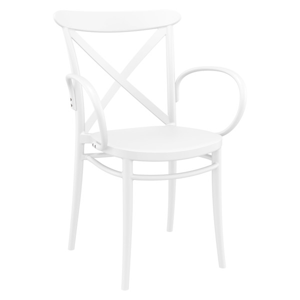 Compamia Cross Xl Resin Outdoor Arm Chair White (Set Of 2) ISP256-WHI