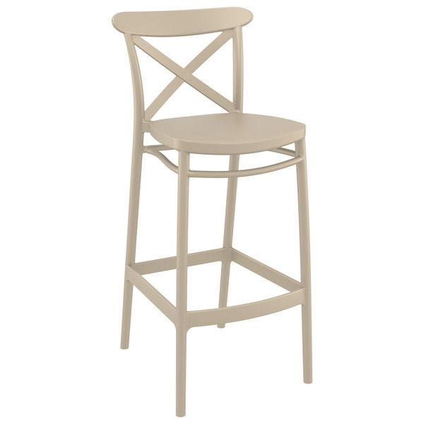 Compamia Cross Bar Stool Taupe (Set Of 2) ISP266-DVR