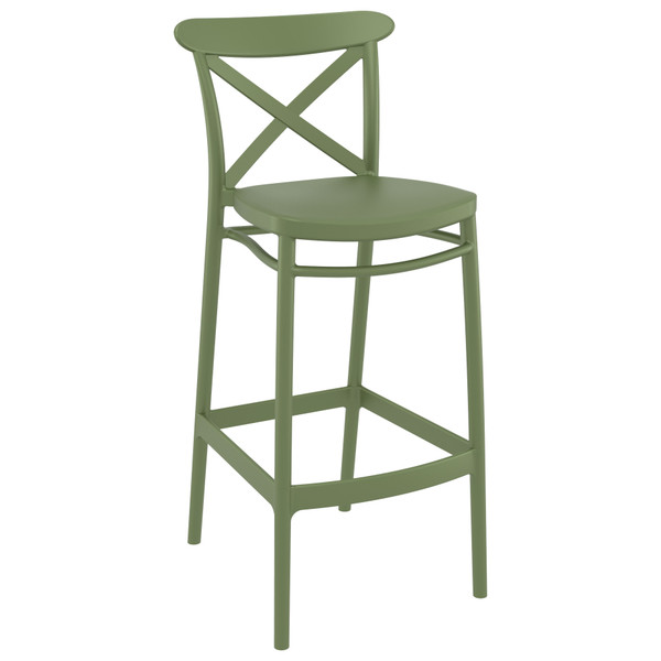 Compamia Cross Bar Stool Olive Green (Set Of 2) ISP266-OLG