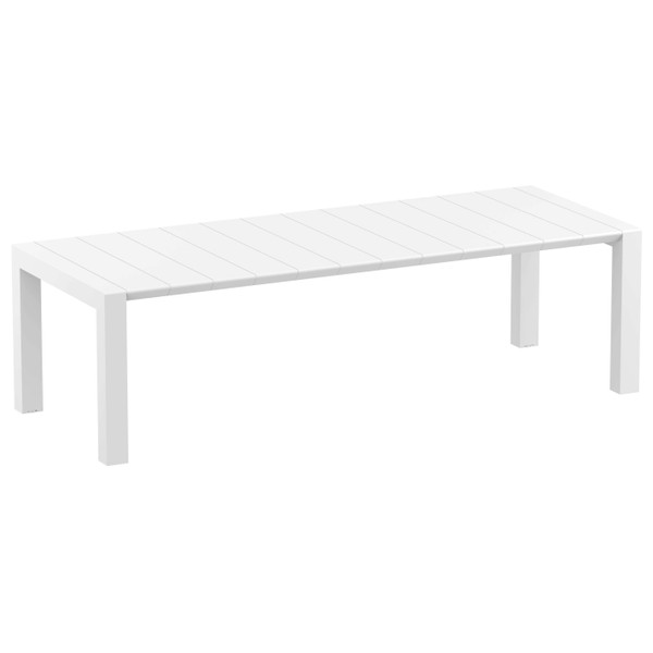 Compamia Vegas Xl Dining Table 102" To 118" Extendable Table Wicker White ISP776-WH