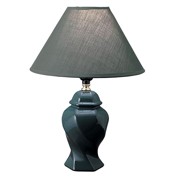 Ore International 606GN 13"H Ceramic Table Lamp - Green