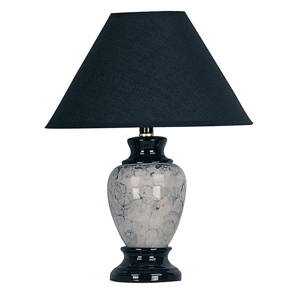 Ore International 609BK 13"H Ceramic Table Lamp - Black