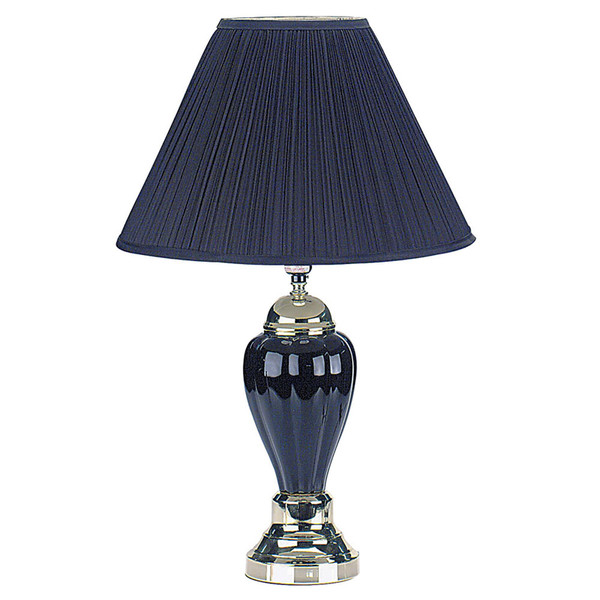 Ore International 6117BK 27" Ceramic Table Lamp - Black