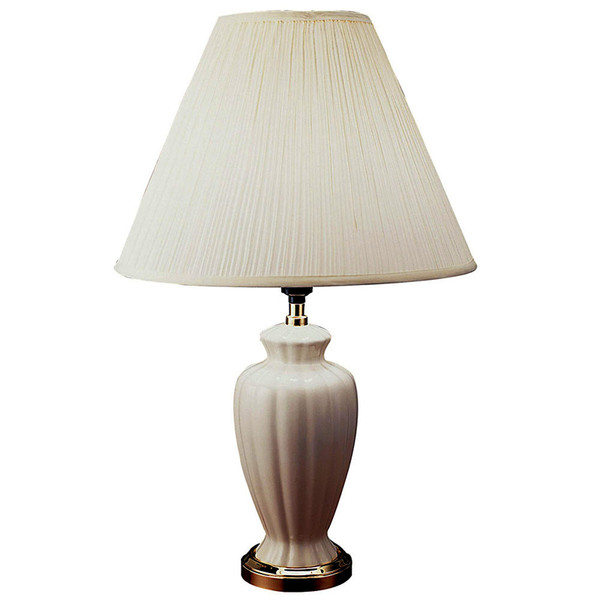 Ore International 6118IV 26" Ceramic Table Lamp - Ivory