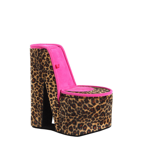 Ore International HBB1841 9" In Cheetah Print High Heel Shoe Hiddden Jewelry Box