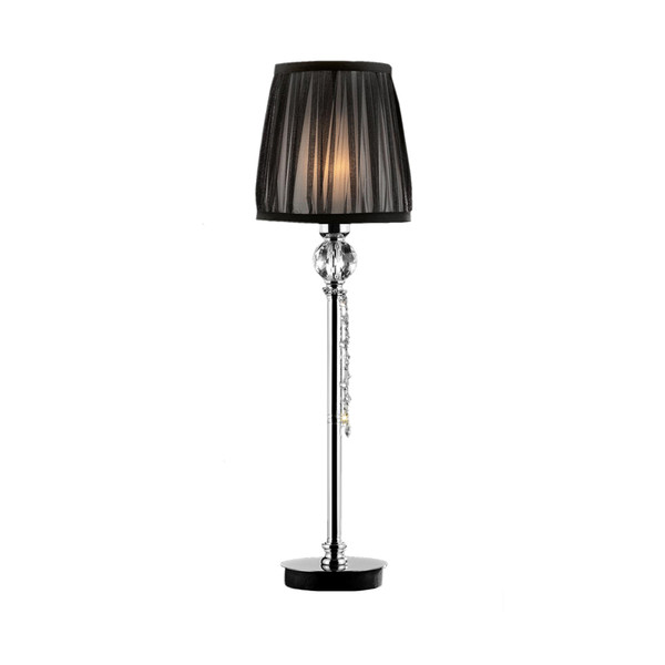 Ore International K-5140M 26.5 In 'H Black Eclipse Crystal Buffet Table Lamp