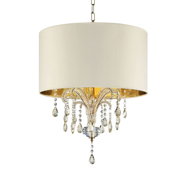 Ore International K-5151H 25" Amoruccio Crystal Gold Ceiling Lamp