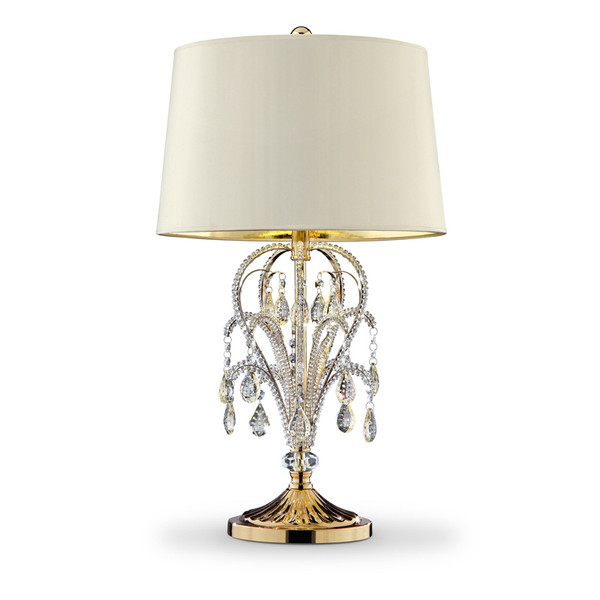 Ore International K-5151T 28.5" Amoruccio Crystal Gold Table Lamp