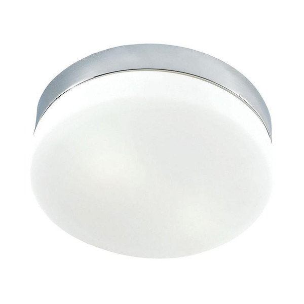 Disc Led 1Light Flushmount In Metallic Grey w/White Opal Glass - Mini