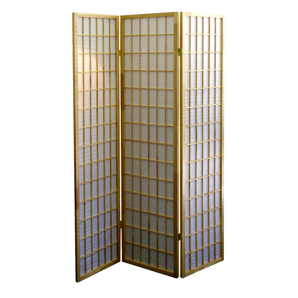 Ore International R531 3-Panel Room Divider - Natural