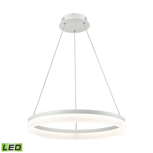 Alico Matte White Cycloid 1 LED Pendant With Diffuser - Medium LC2301-N-30