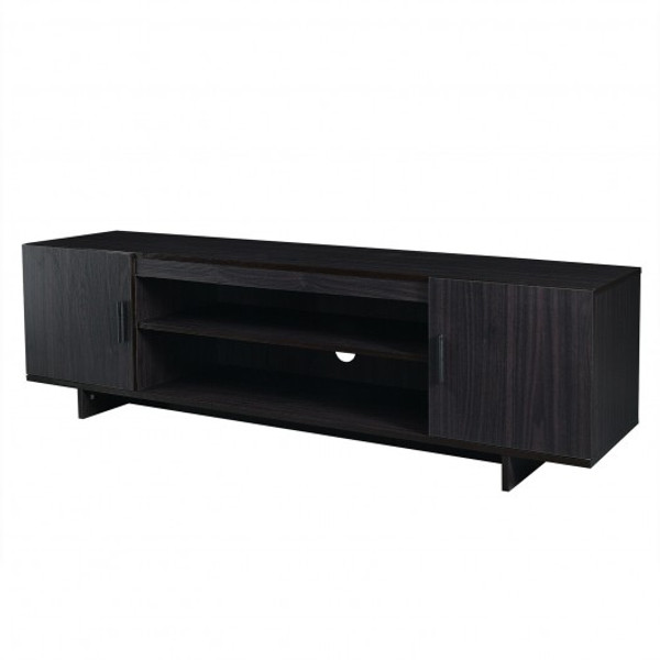 HW66324 Modern Tv Stand Media Entertainment Center For Tv'S Up To 65" With Storage Cabinet