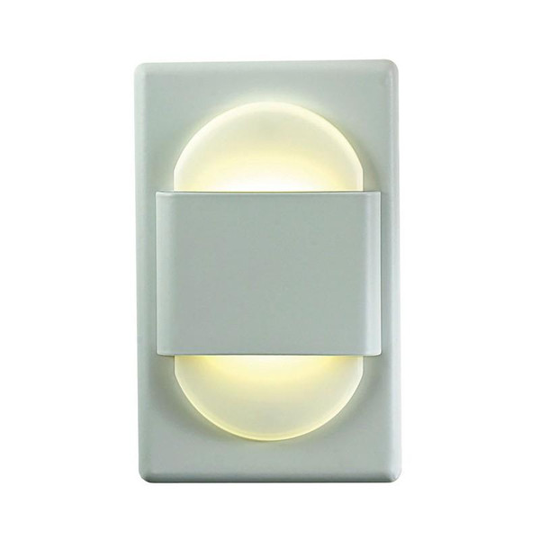 Ez Step Led WallLight In White w/White Opal Acrylic Diffuser