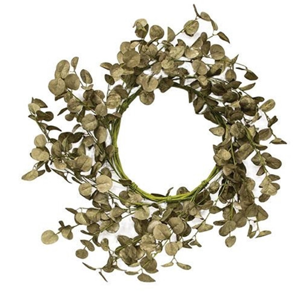*Foamy Silver Dollar Wreath Sage 20" FT27020 By CWI Gifts