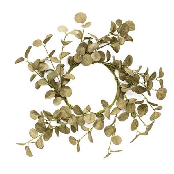 *Foamy Silver Dollar Wreath Sage 16" FT27022 By CWI Gifts