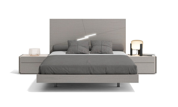 J&M Faro Queen Size Bed In Grey 17868-Q