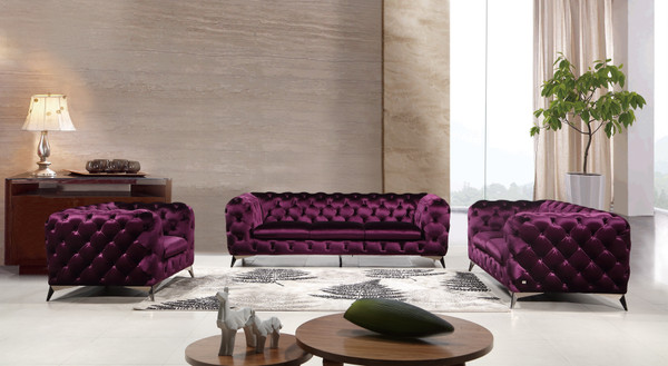 J&M Glitz Sofa In Purple 183352-S-P