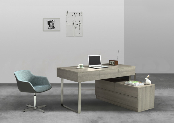 J&M Lp Kd12 Office Desk In Grey 17918-GR