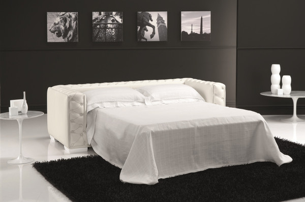J&M Vanity Sofa Bed In White 17767