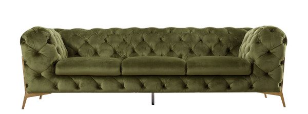 VGCA1346-GRN-S Divani Casa Sheila - Transitional Green Fabric Sofa By VIG Furniture