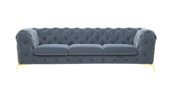 VGCA1346-DKGRY-A-S Divani Casa Sheila - Modern Dark Grey Fabric Sofa By VIG Furniture