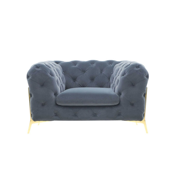 VGCA1346-DKGRY-A-CH Divani Casa Sheila - Modern Dark Grey Fabric Chair By VIG Furniture