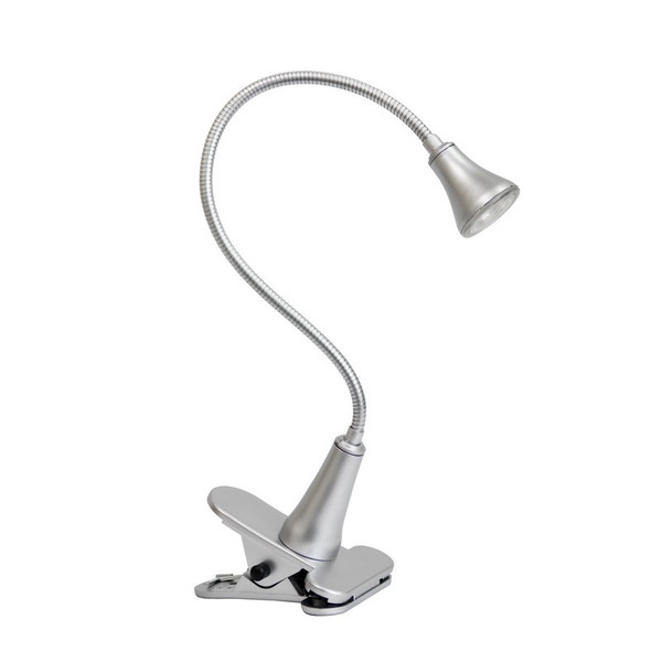 Gooseneck 1W LED Clip Light Desk Lamp - LD2015-SLV