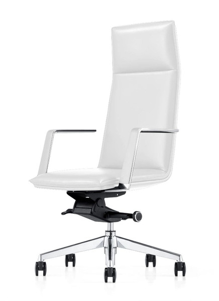 VGFUA1819-WHT-OC Modrest Gorsky - Modern White High Back Executive Office Chair By VIG Furniture