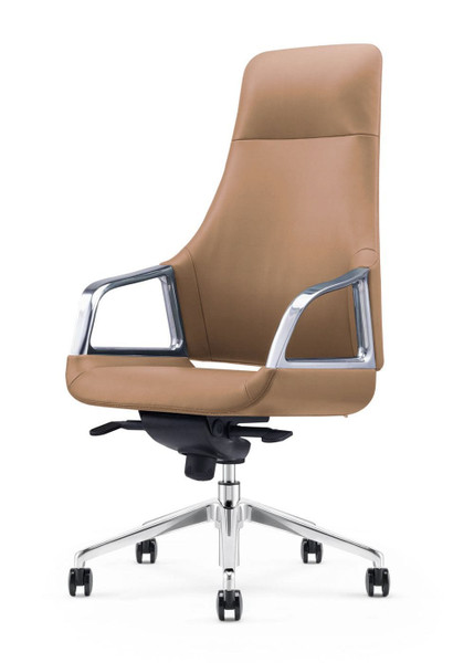 VGFUA1902-BRN-OC Modrest Merlo - Modern Brown High Back Executive Office Chair By VIG Furniture